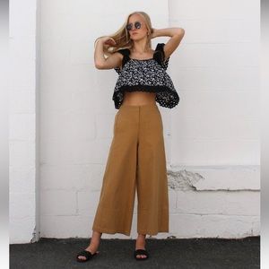 Bucket List Large Pants Culotte Wide Leg High Waist